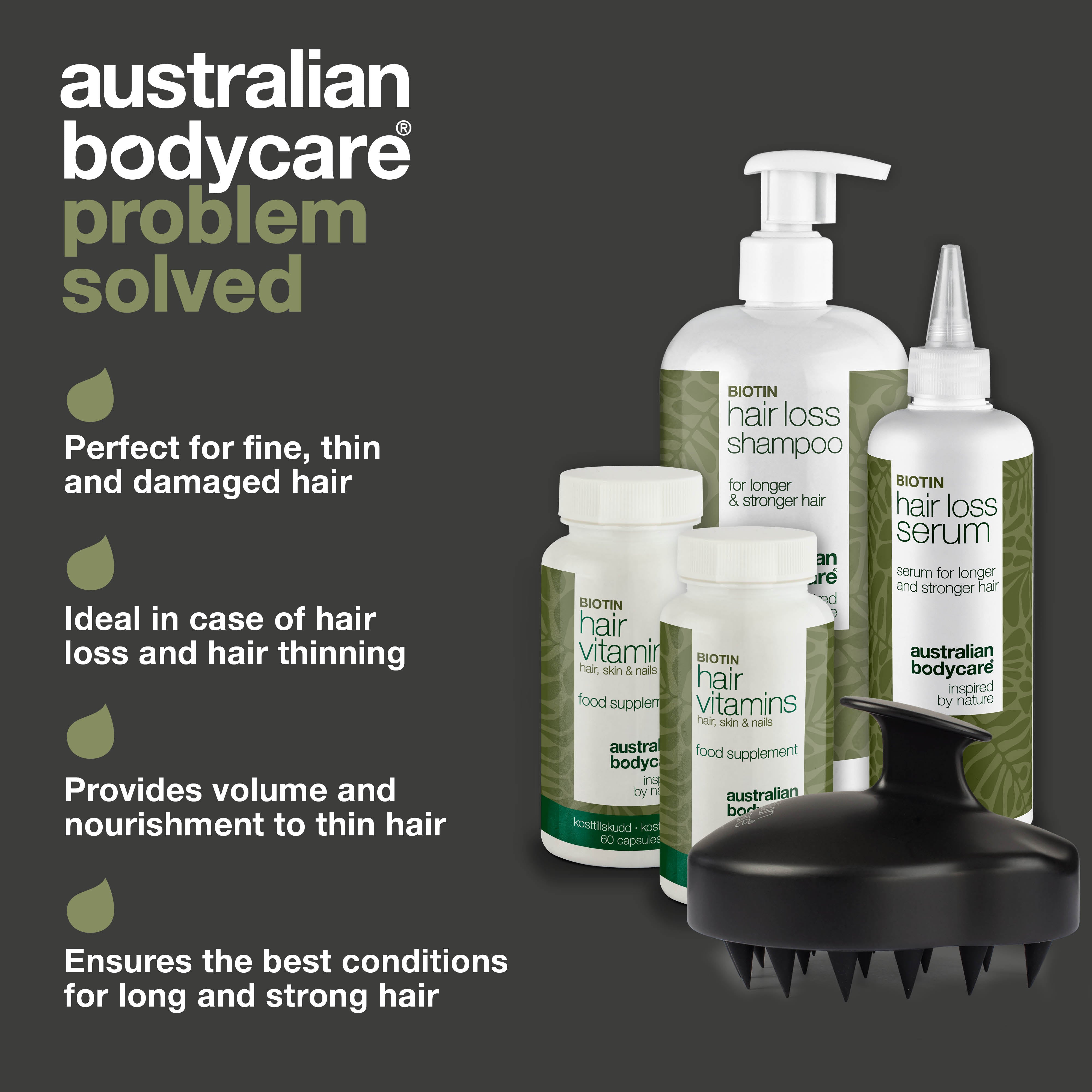 Complete hair loss package with XL products — 5 products for daily care for hair loss, fine and thin hair