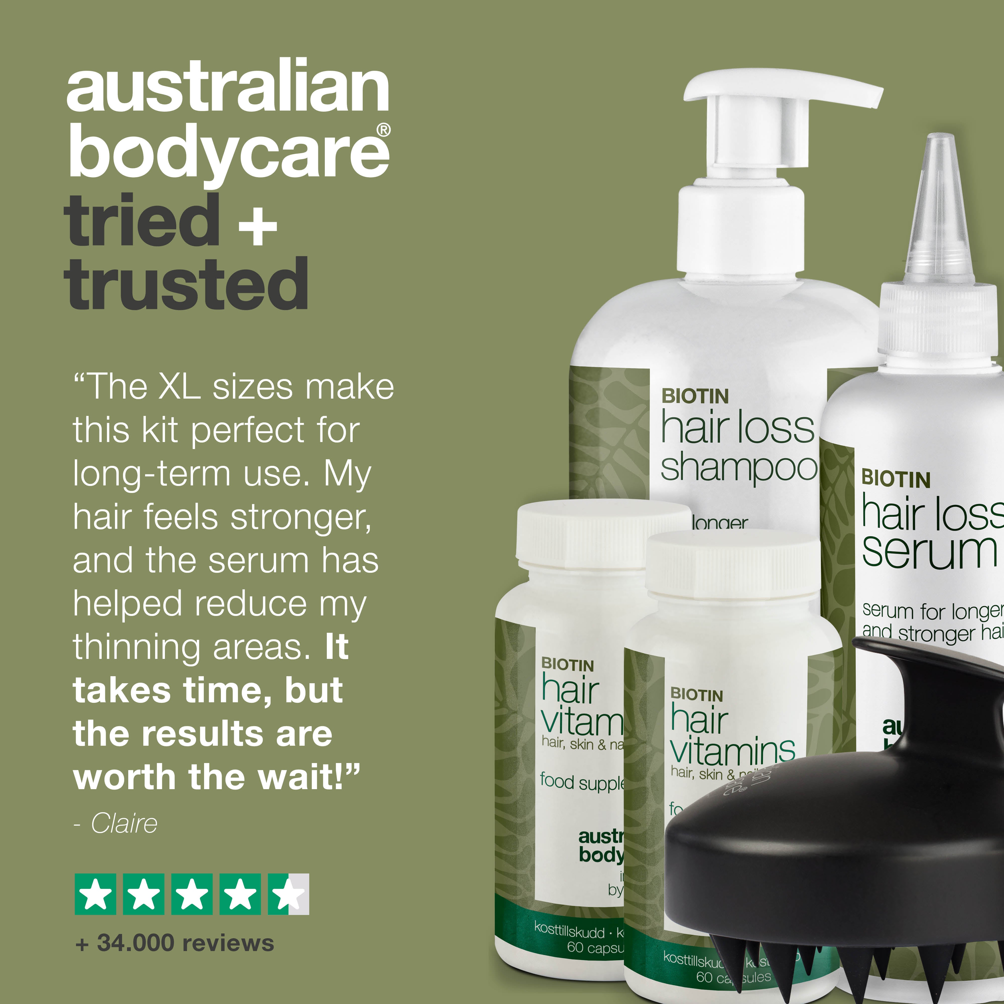 Complete XL Hair Loss Pack with Biotin care for Hair Loss & Fine Hair