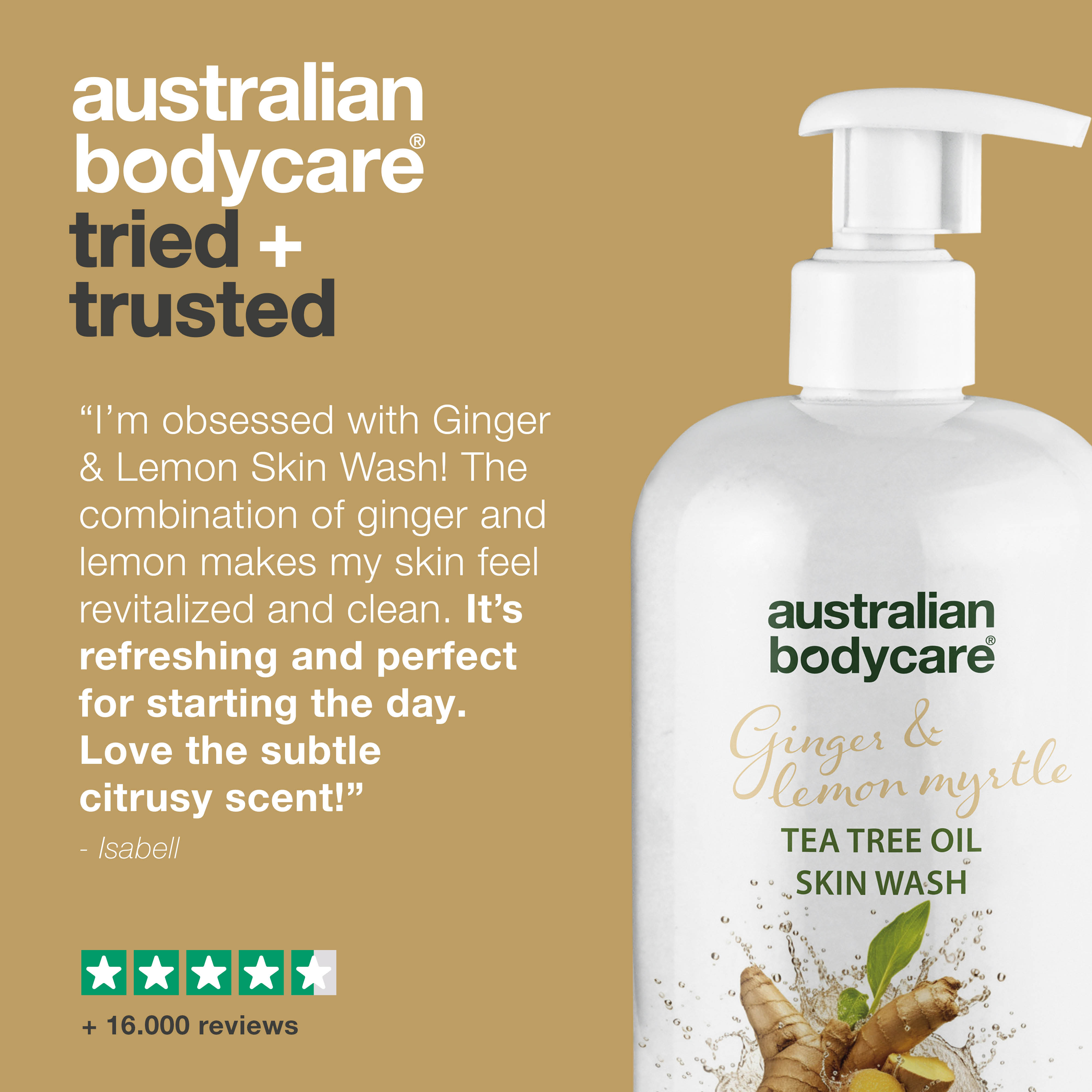 Professionel Ginger & Lemon Skin Wash — Professionel Ginger Body Wash with Tea Tree Oil