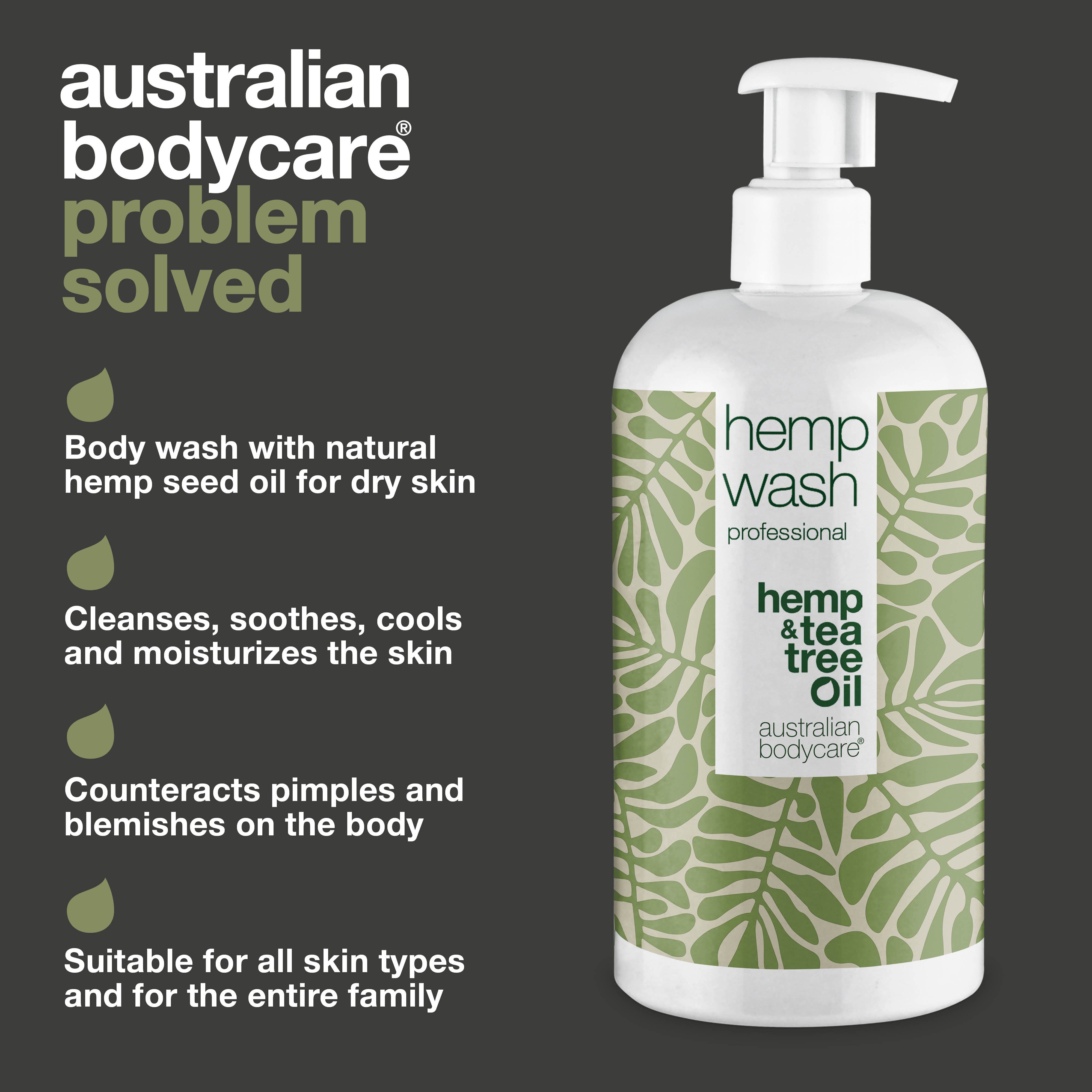 Hemp Cleansing Shower Gel — Body Wash with Natural hemp oil for dry and oily skin