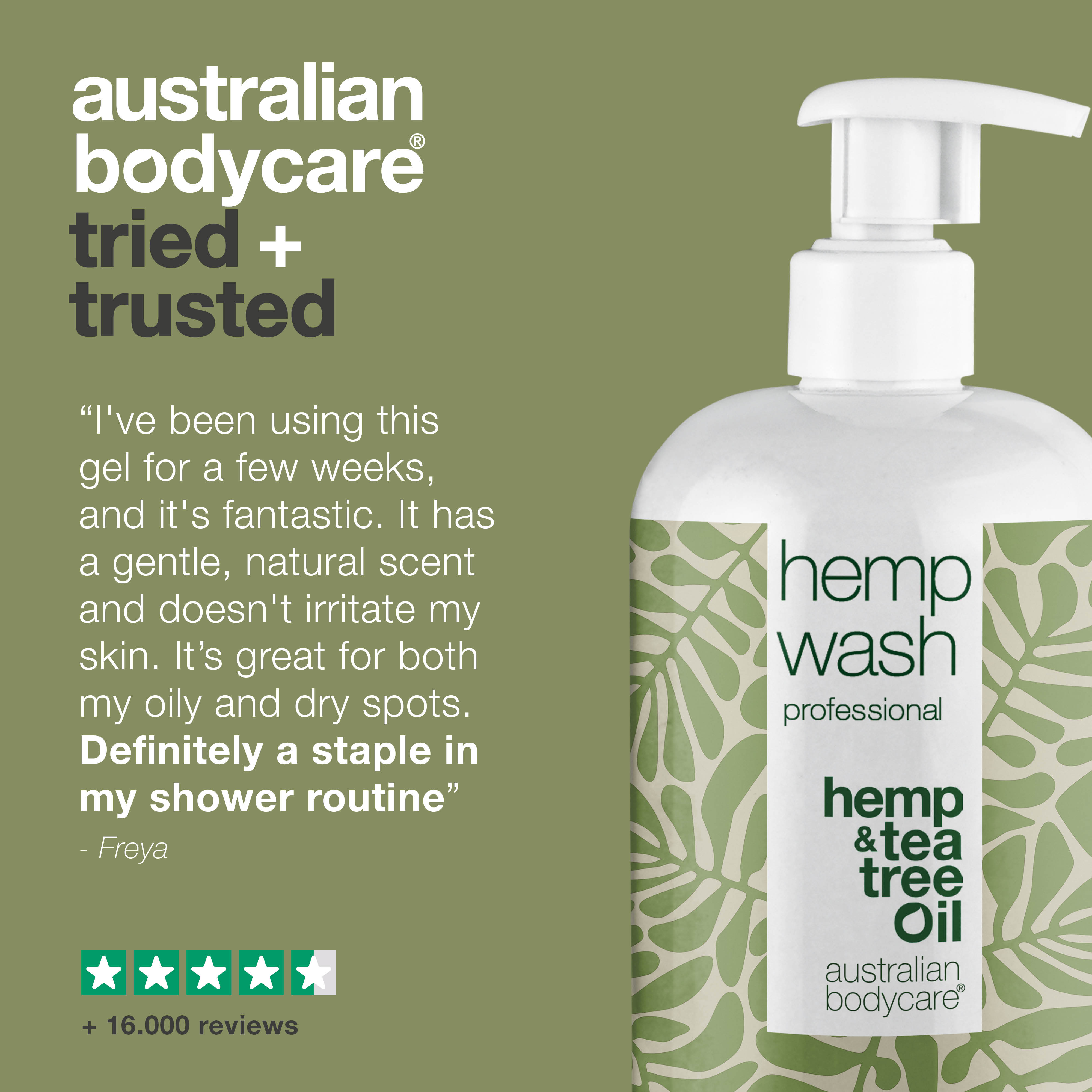 Hemp Cleansing Shower Gel — Body Wash with Natural hemp oil for dry and oily skin