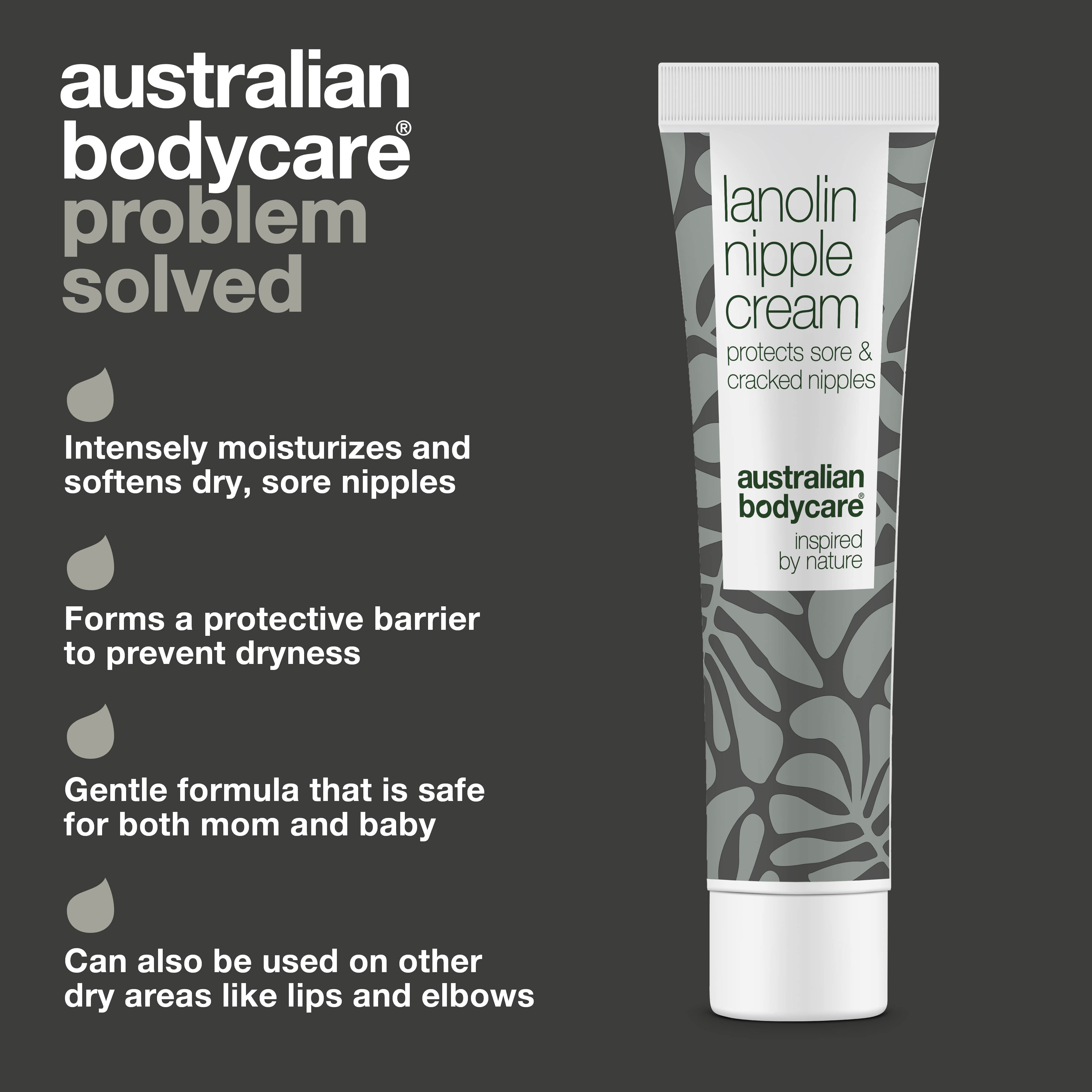 Lanolin Nipple Cream for Dry and Sensitive Skin — Protect and care for sensitive nipples with lanolin cream. Softens and hydrates.