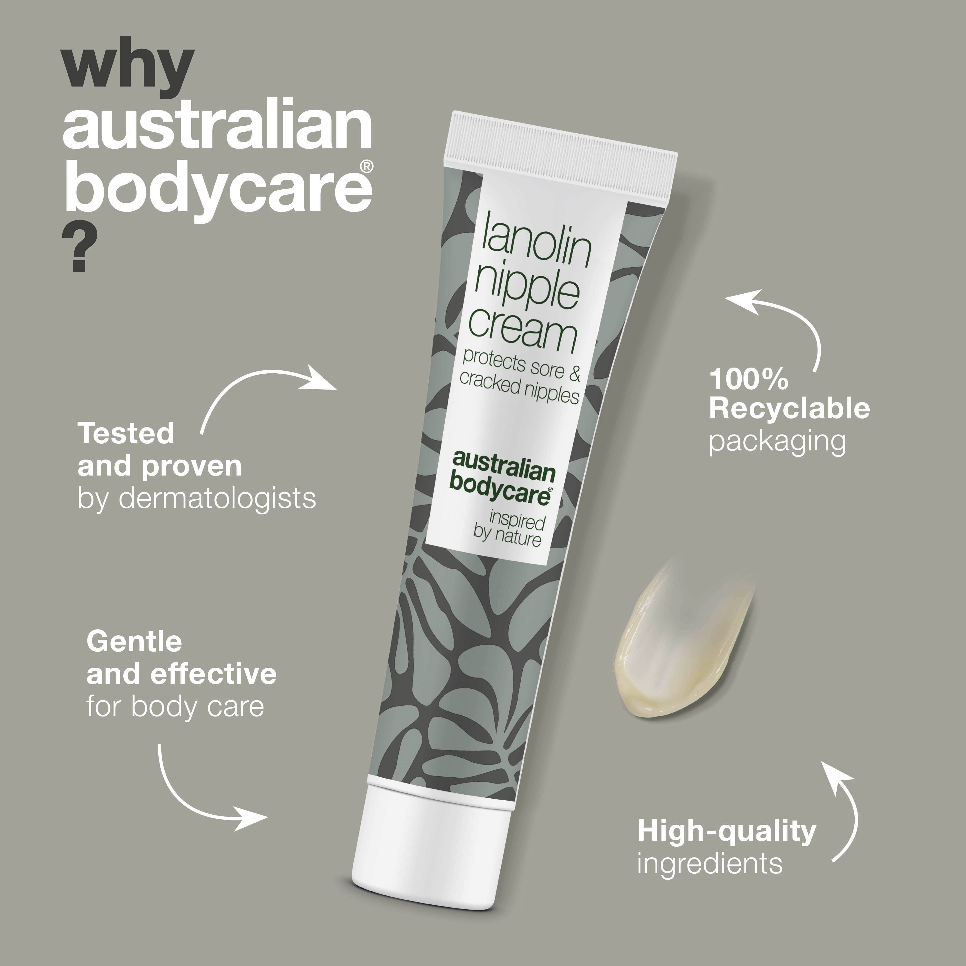 Lanolin Nipple Cream for Dry and Sensitive Skin — Protect and care for sensitive nipples with lanolin cream. Softens and hydrates.