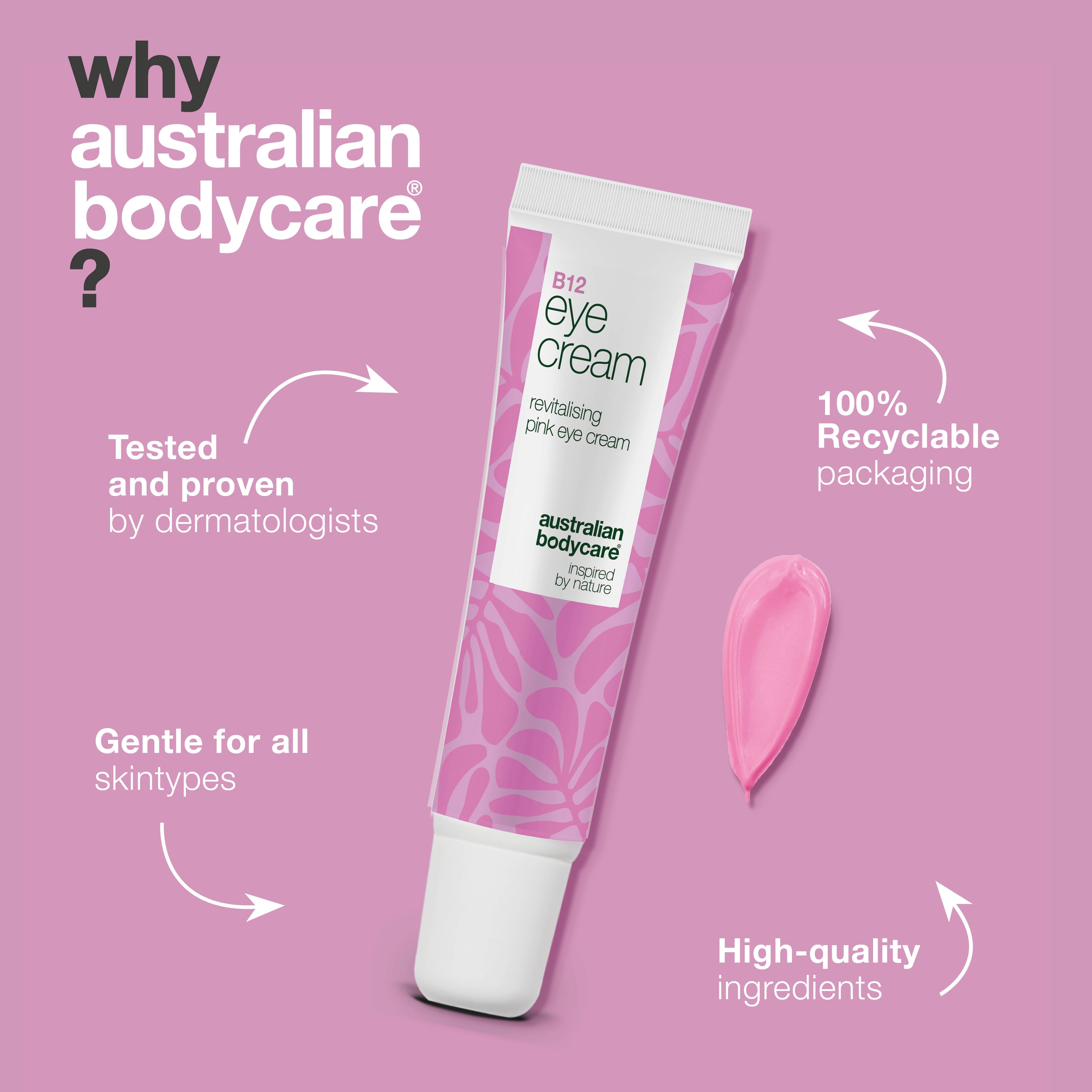 B12 Eye Cream for puffiness, dark circles, and fine lines — B12 eye cream that effectively reduces puffiness, dark circles, and fine lines. Hydrating and firming formula.