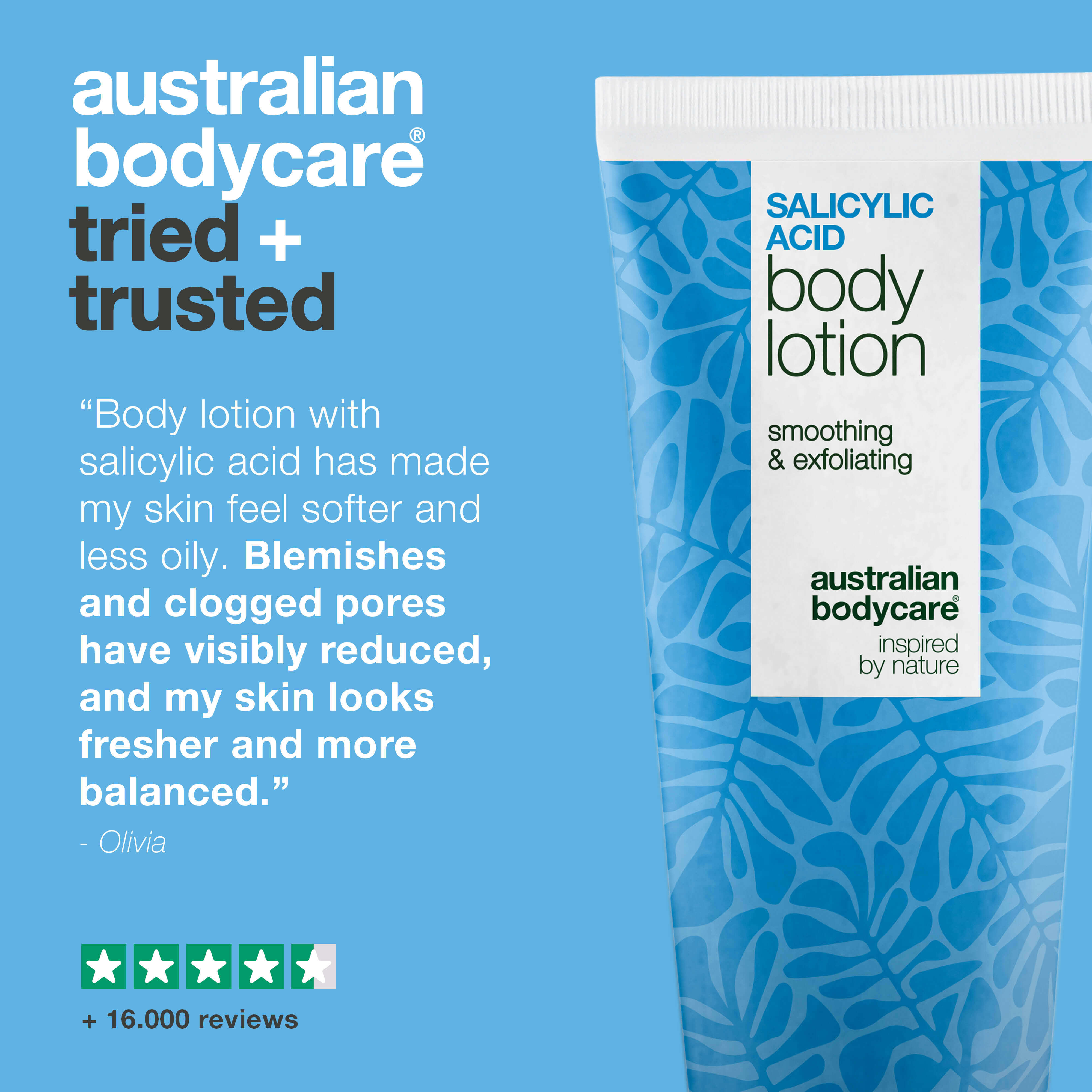 Body lotion with salicylic acid – for blemishes and dry skin — Body lotion with salicylic acid exfoliates, hydrates, and helps reduce blemishes, uneven texture, and dry skin. Perfect for daily use.