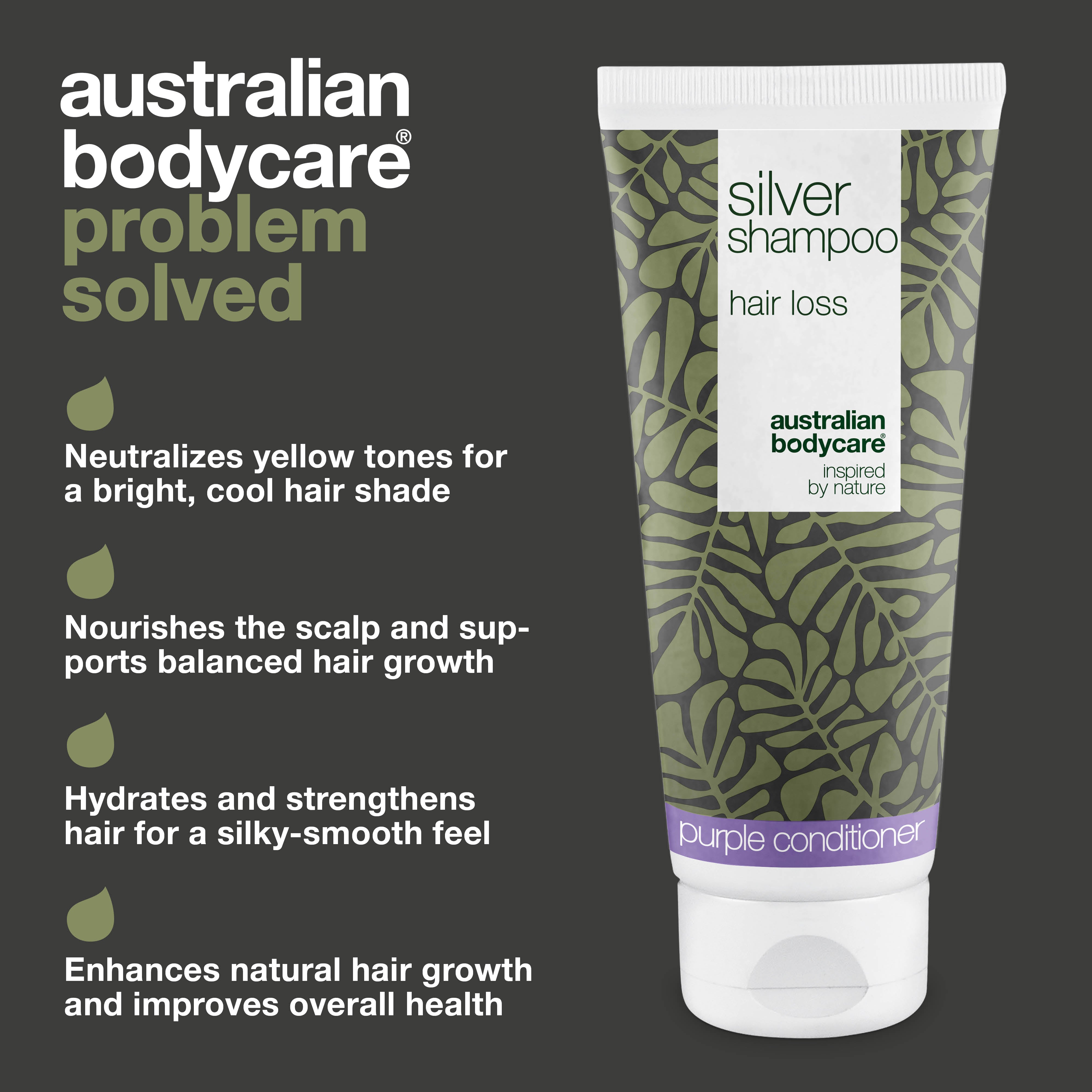 Silver Shampoo – Supports Healthy Hair Growth and Removes Brassiness — Neutralize yellow tones with Silver Shampoo. Strengthens and nourishes hair for a vibrant blonde or grey look.