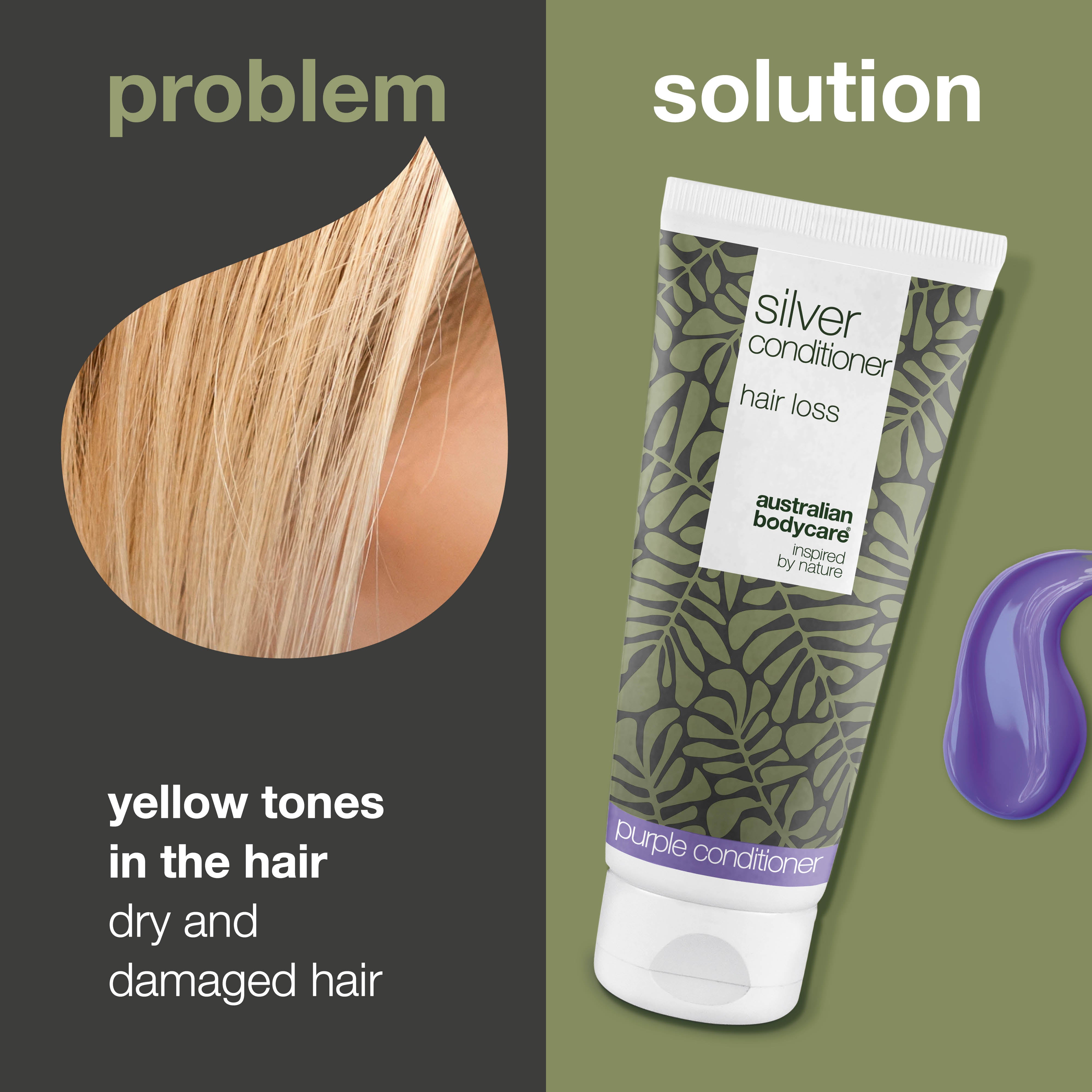 Silver Conditioner for Grey and Blonde Hair – Hair Loss Care — Nourish grey and blonde hair with Silver Conditioner. Reduces hair loss, neutralizes yellow tones, and leaves hair soft and shiny.