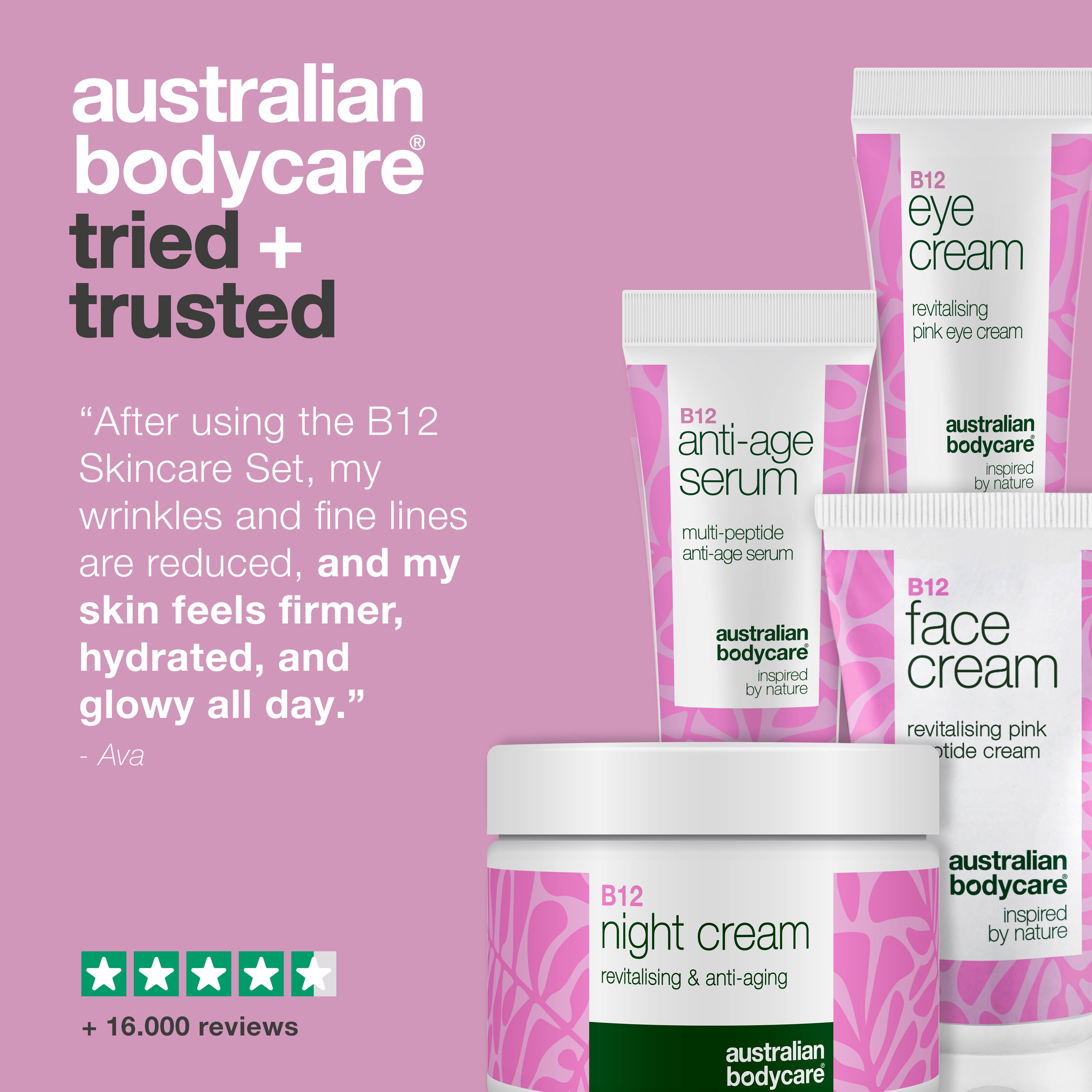 Under Eye Wrinkles? Effective B12 Skincare Set — Effective skincare with B12, hyaluronic acid, and peptides for youthful skin.