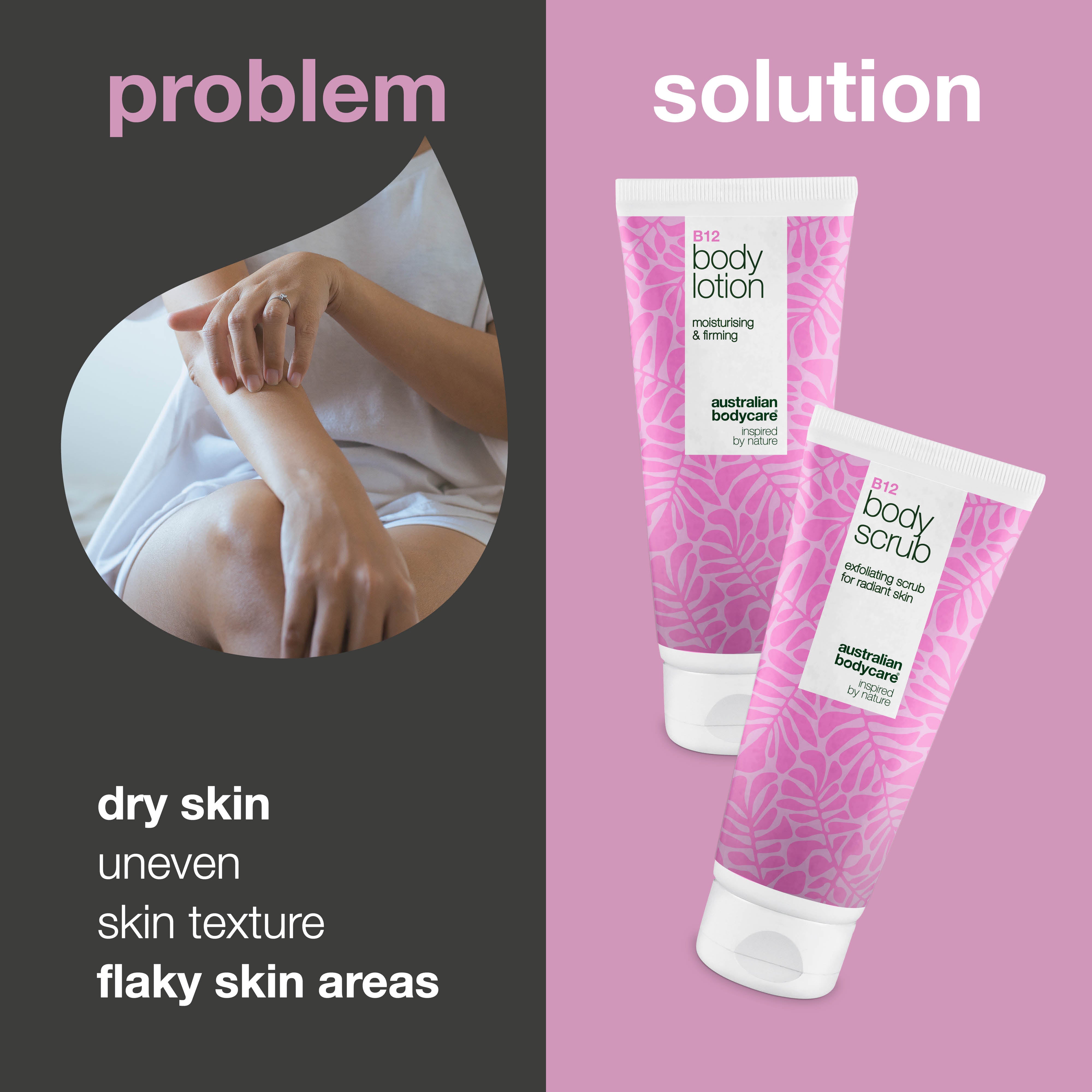 B12 Skincare Set for Dry Skin – Exfoliation & Deep Hydration — Hydrating B12 Body Scrub & Lotion for dry and sensitive skin.