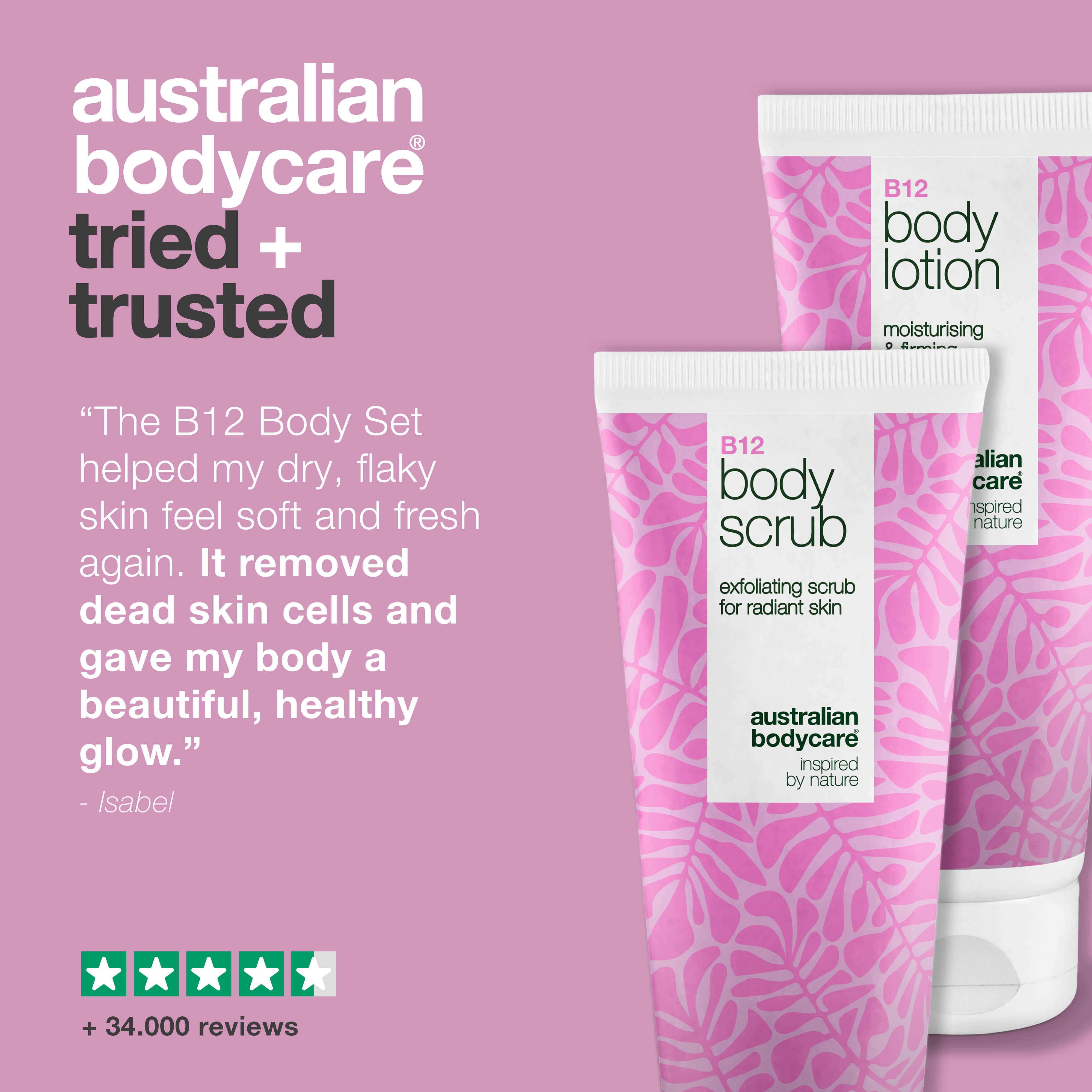 B12 Skincare Set for Dry Skin – Exfoliation & Deep Hydration — Hydrating B12 Body Scrub & Lotion for dry and sensitive skin.