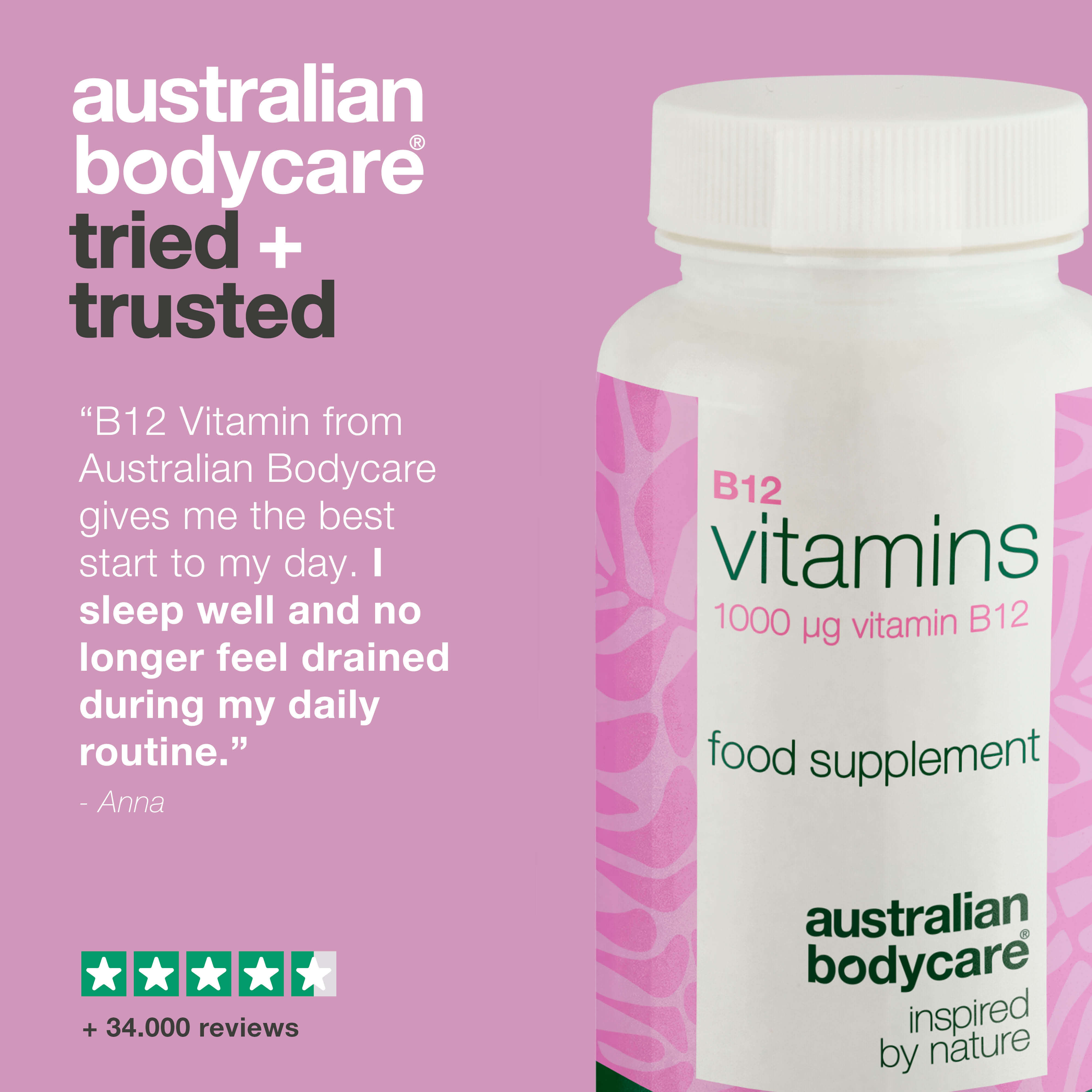 Vitamin B12 Supplement – 90 Vegan Capsules, 1000 mcg Each — High dose Vitamin B12 formula with 1000 mcg per capsule. 90 vegan capsules for 90 days. Daily support for energy and vegan nutrition.