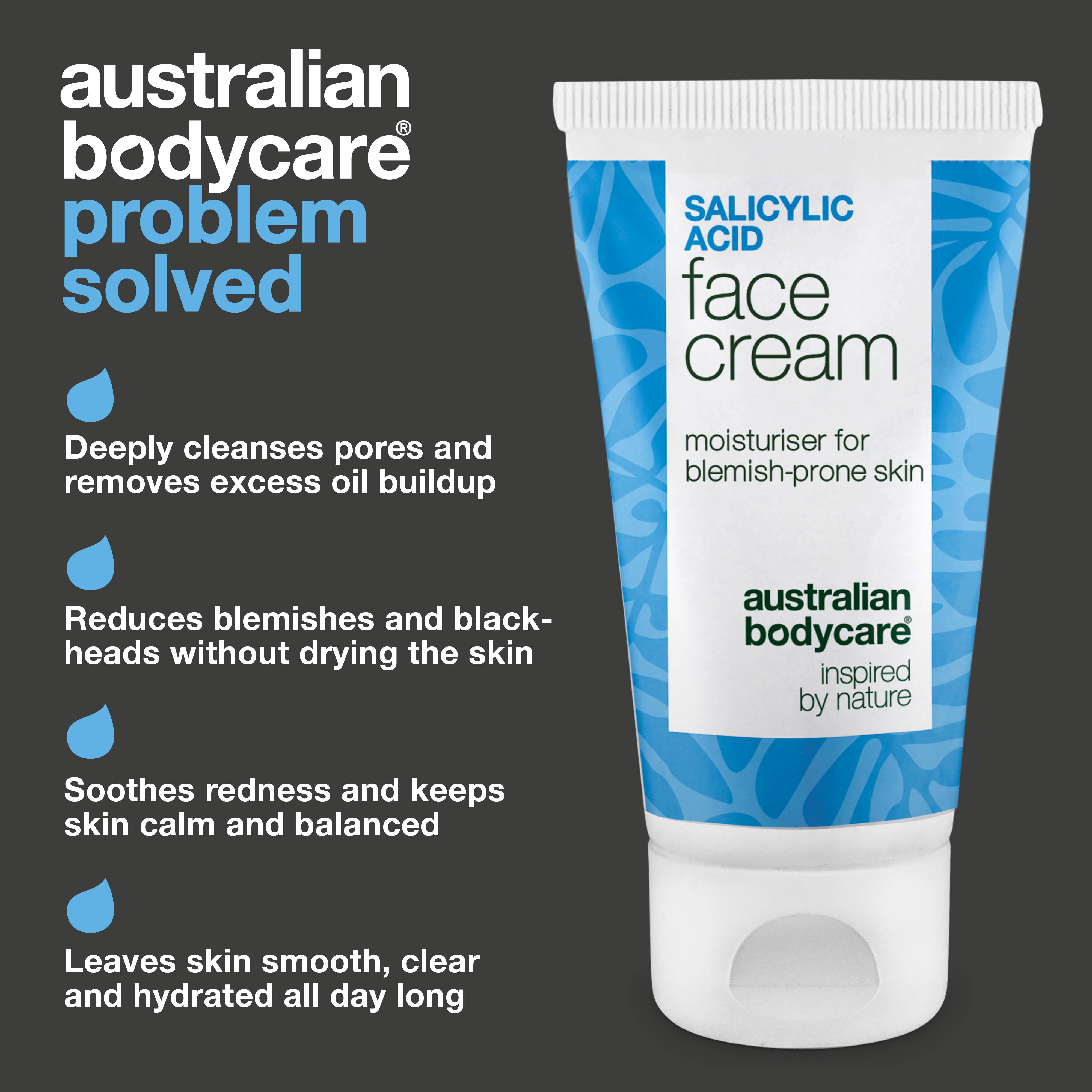 Salicylic Acid Face Cream for acne and blackheads – unclogs pores, reduces oil and helps keep skin clear