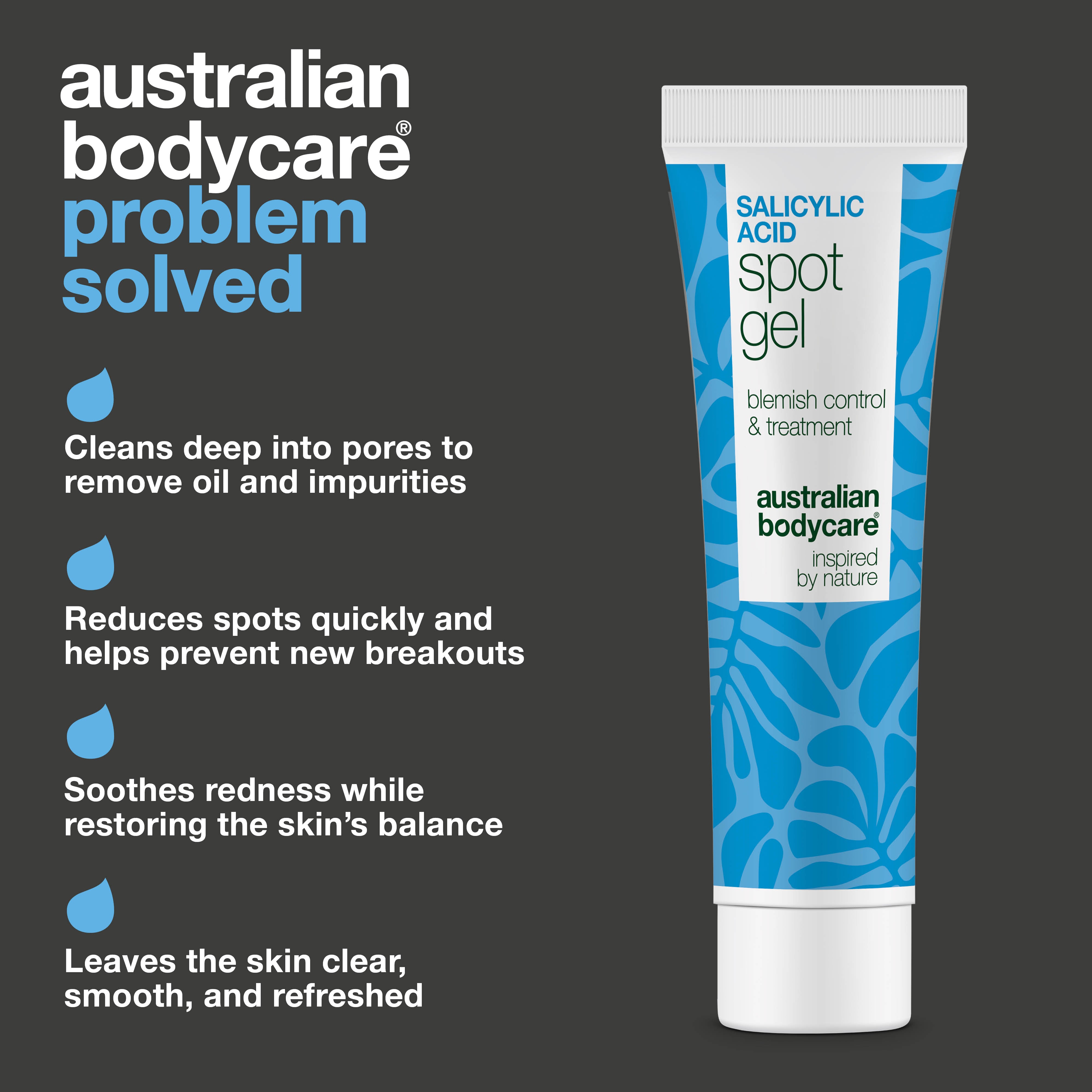 Salicylic Acid Spot Gel for breakouts, blackheads and redness – unclogs pores and calms the skin