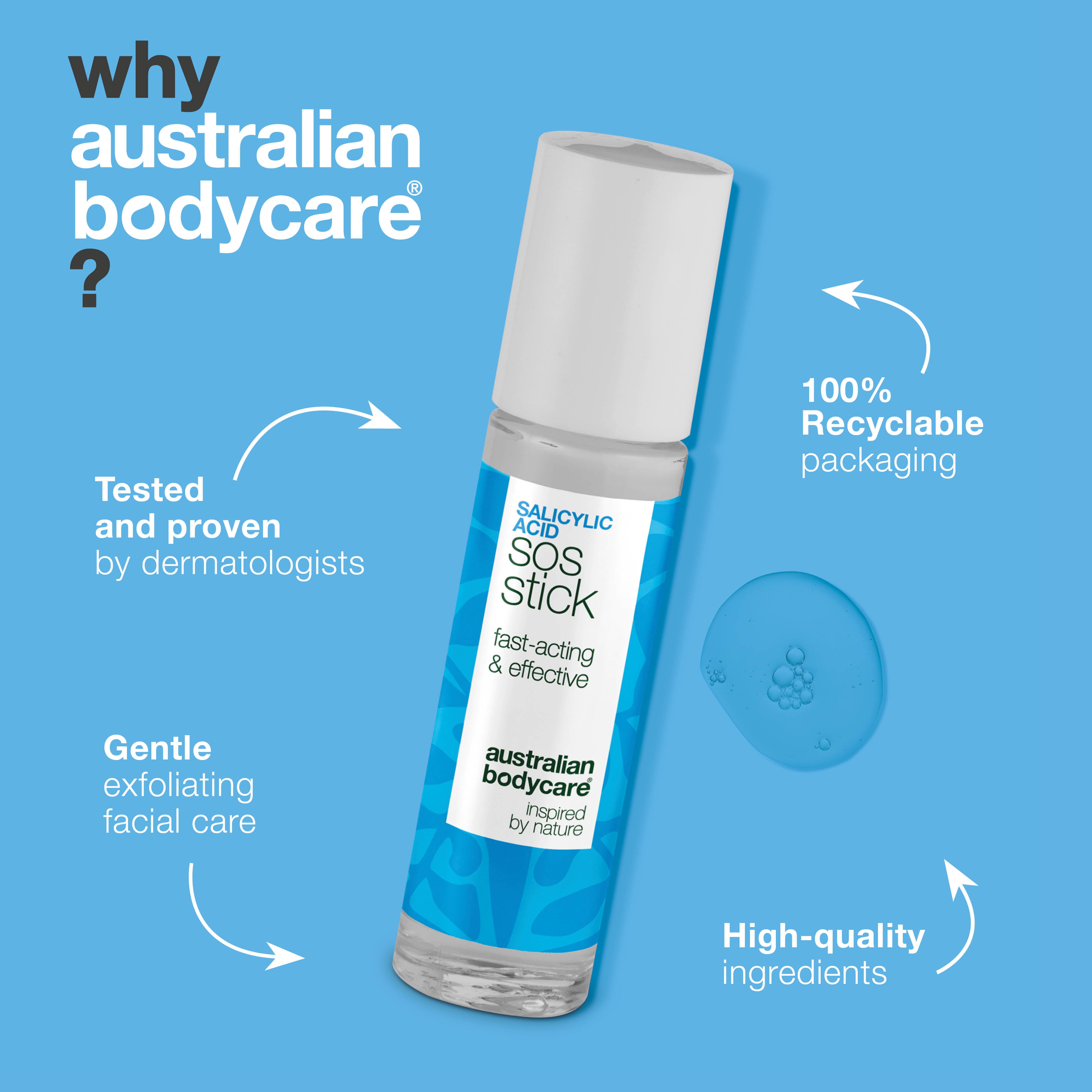 Salicylic Acid SOS Stick for breakouts and redness – unclogs pores and calms the skin fast