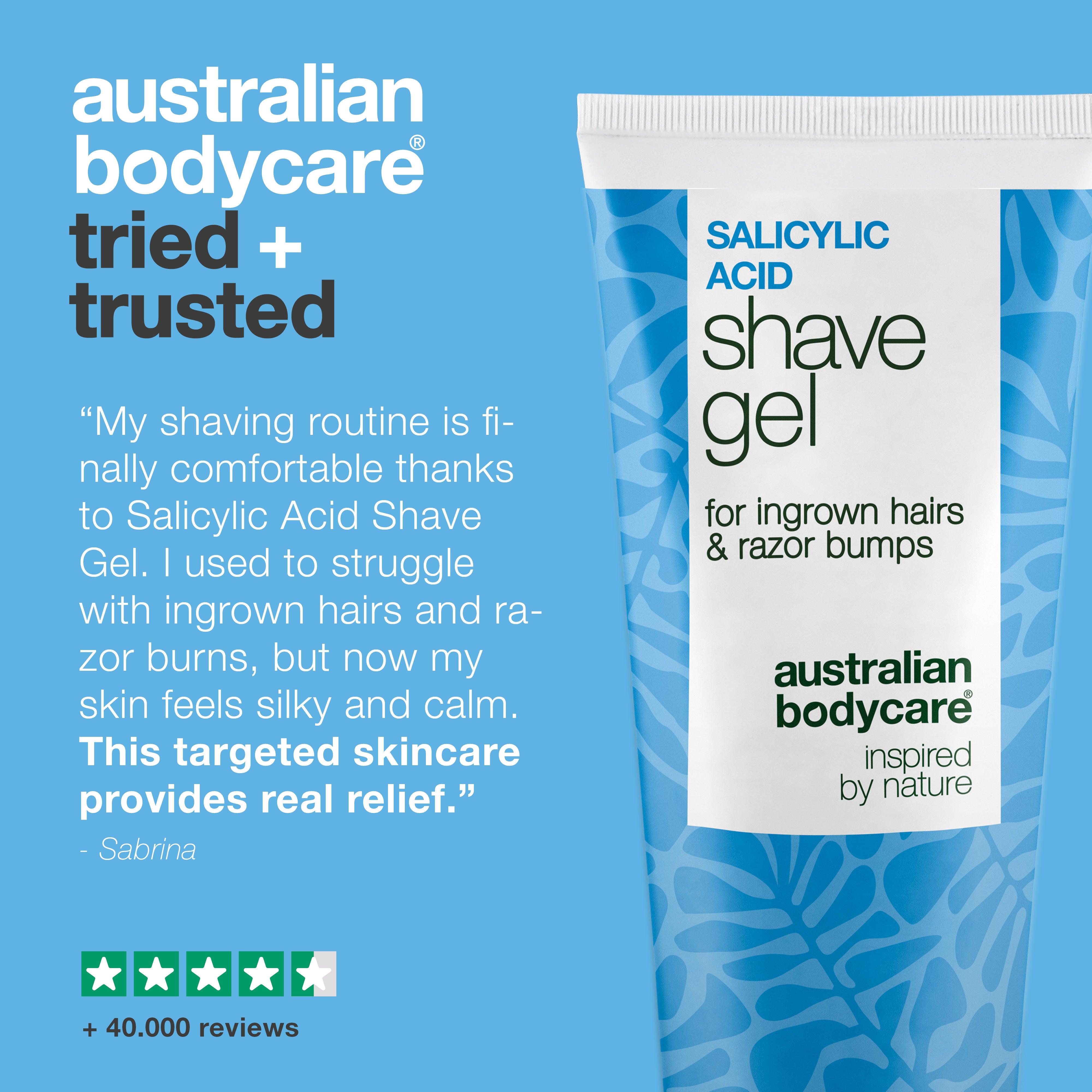 Salicylic Acid Shave Gel – Stop Ingrown Hairs & Bumps — Salicylic Acid Shave Gel prevents ingrown hairs and itch. Enriched with Salicylic acid, Glycerin, and Panthenol for irritation-free skin.