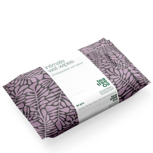 Intimate Wet Wipes with Tea Tree Oil 24 pcs - For daily intimate care for unwanted odour, itching and dryness