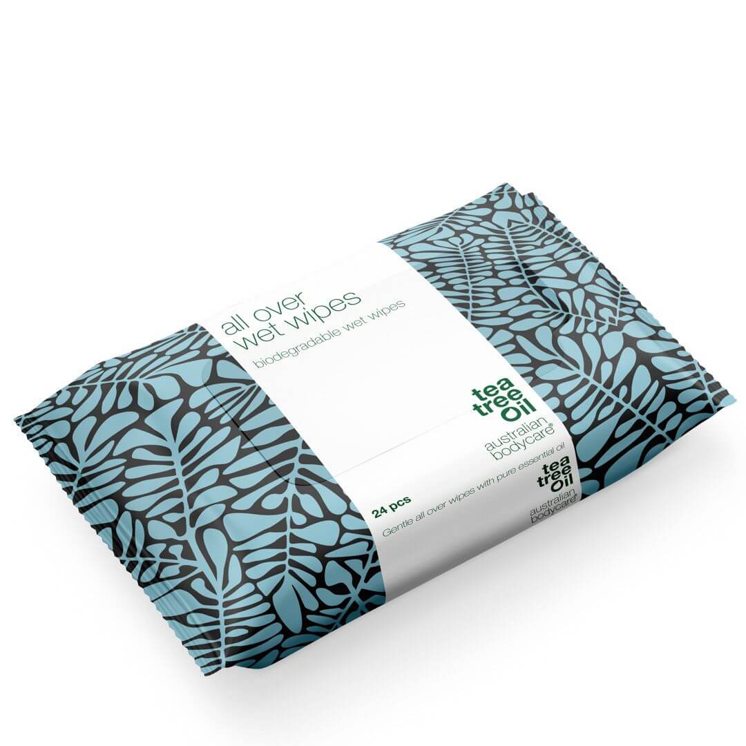 Wet wipes for adults with Tea Tree Oil 24 pcs — Efficiently cleanses the skin on the body