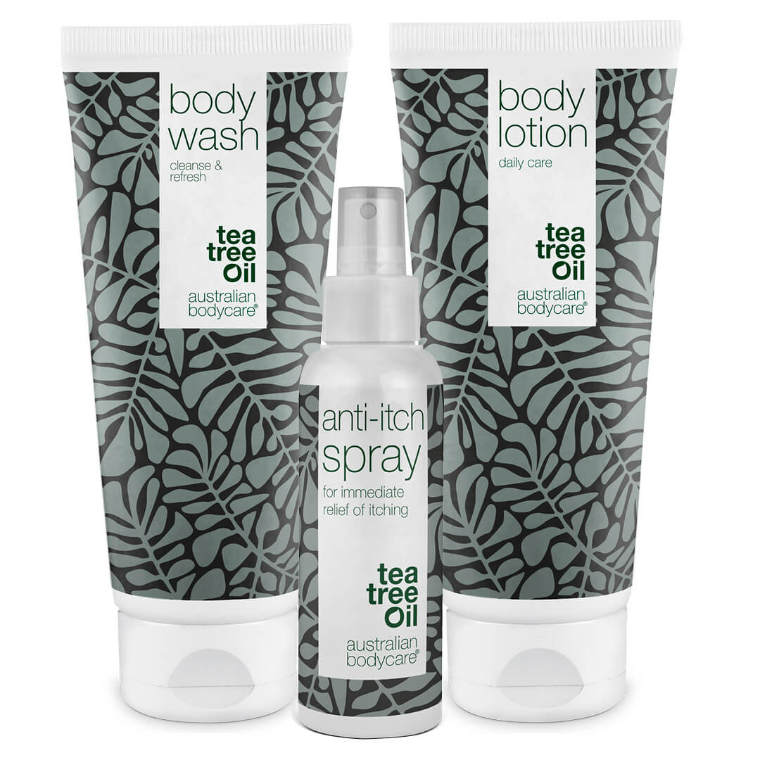 Set for itchy skin all over the body - 3 products to soothe skin irritation and an itchy body
