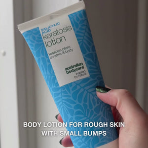 Keratosis Pilaris Body Lotion smooths rough, dry skin and bumps. Ideal for chicken skin. Contains salicylic acid, niacinamide and zinc PCA.