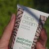 Video of a model applying our face cream to her skin, gently massaging it in to show its smooth texture and nourishing effect.