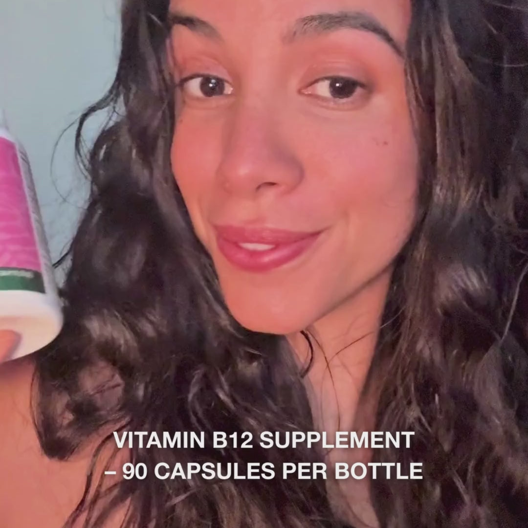 Vitamin B12 supplement – 90 vegan capsules of 1000 µg for energy and immune support – Australian Bodycare
