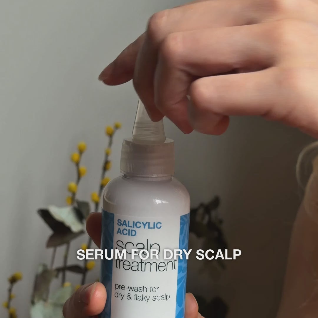 Salicylic Acid Scalp Treatment for oily & flaky scalp — Salicylic Acid Pre-Wash Treatment relieves itchiness, flakes, and oil. Use before washing for deep exfoliation with active Salicylic Acid.