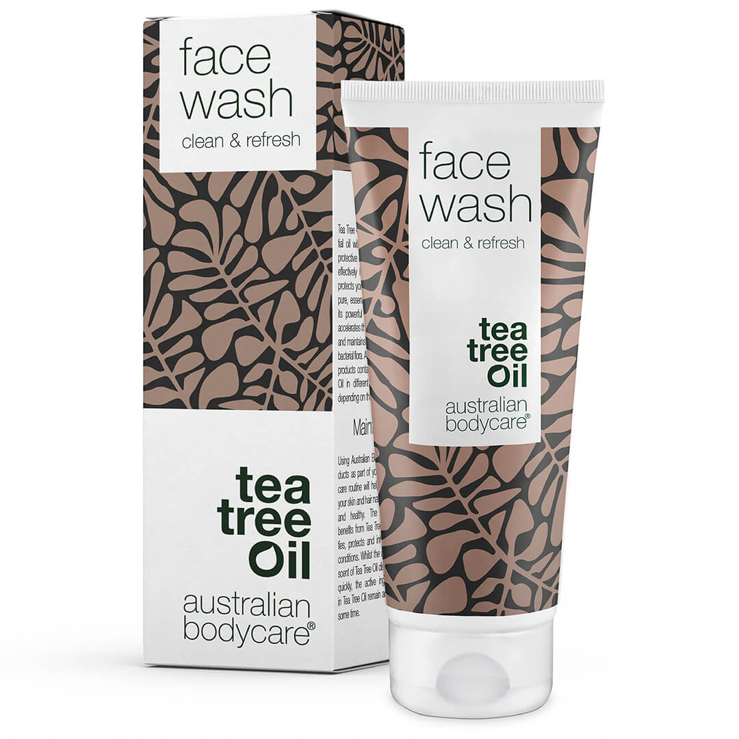 Tea tree Face Wash näppylöitä ja mustapäitä vastaan ​​- Päivittäinen kasvojen puhdistusaine rasvaiselle iholle, ihanteellinen epäpuhtaalle iholle ja akneen